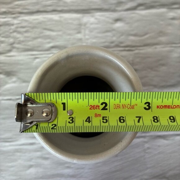 Ceramic Pottery Hand Made Vase With Light Purple Flowers - Picture 7 of 8